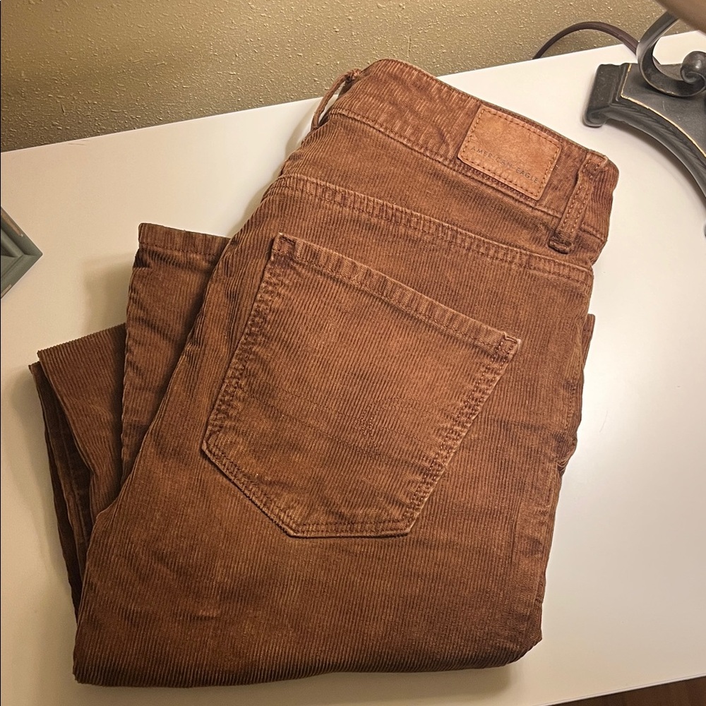 American Eagle Brown Corduroy Wide Leg Pants